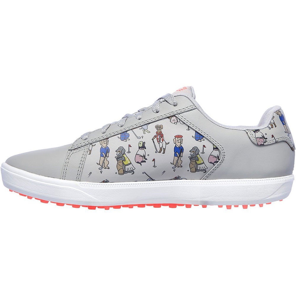 Skechers Gray Athletic Golf Shoes with Fun Dog Print